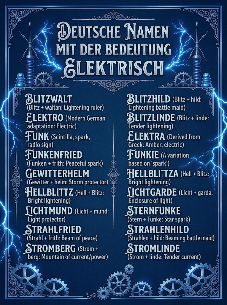 Names that Mean Electric
