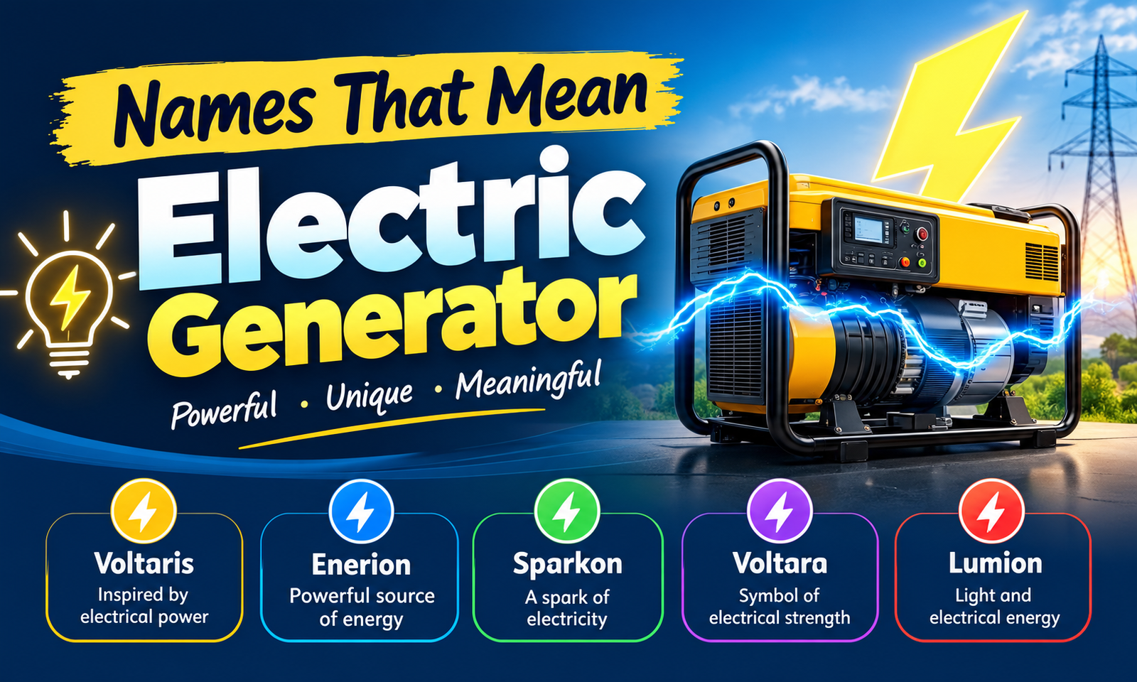 names that mean electric
