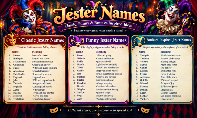 Jester Names Classic