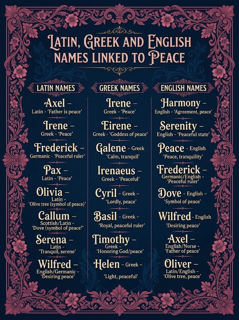 Peaceful Baby Names